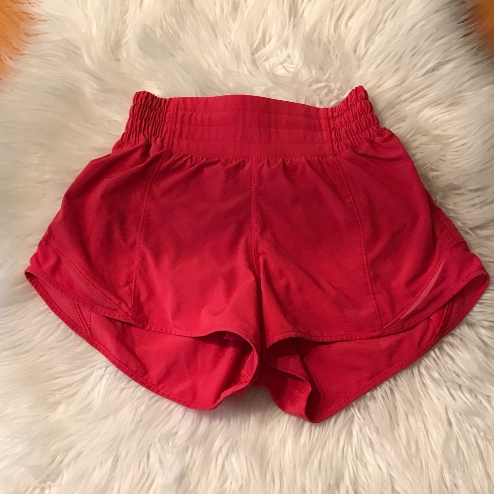Lululemon Athletica Hotty Hot Vibrant Pink Athletic Shorts